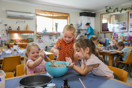 Baking time at Medowie Gumnut Preschool