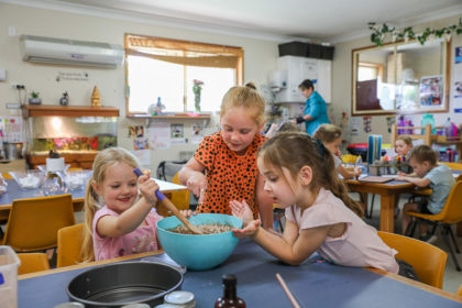 Baking time at Medowie Gumnut Preschool